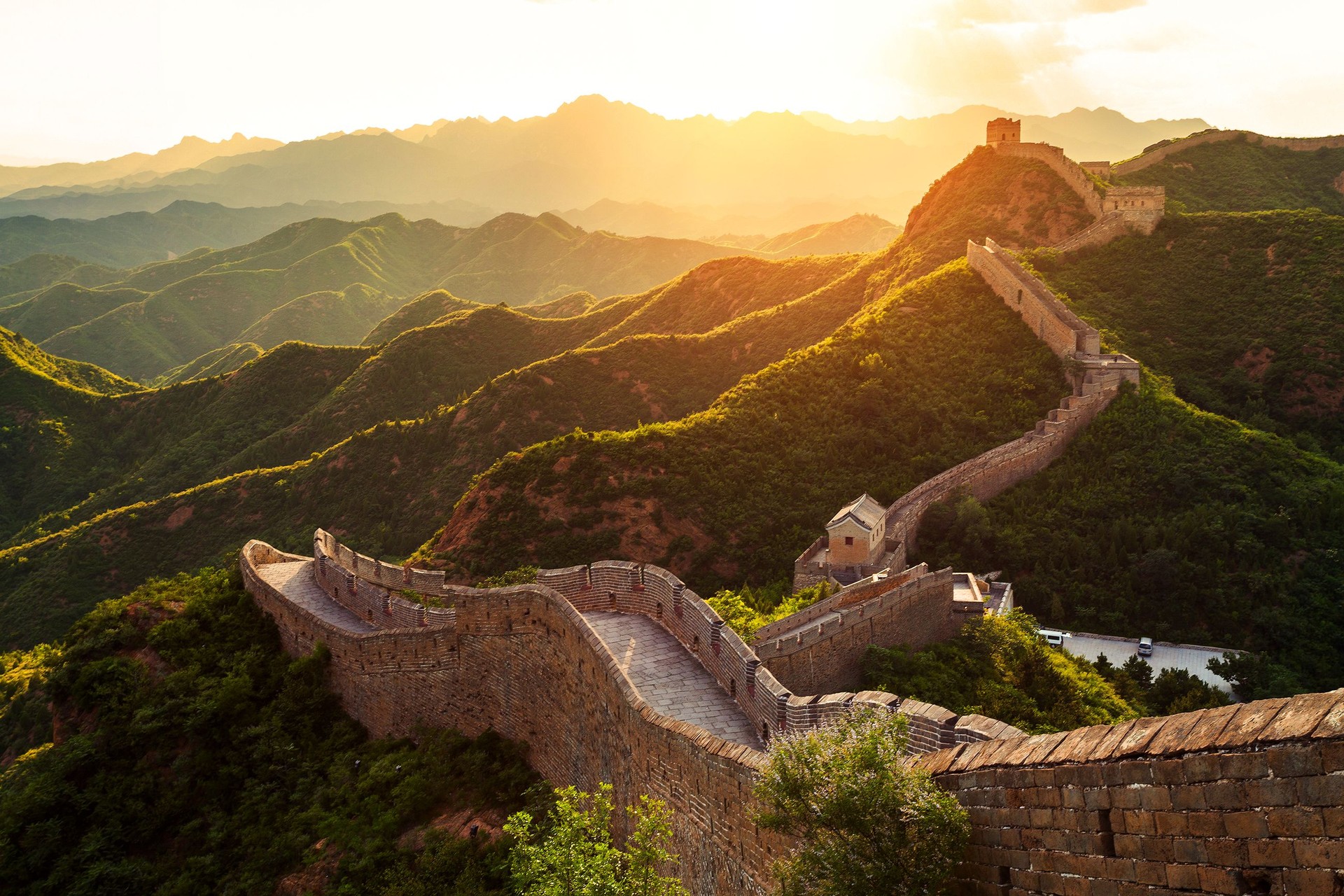Great Wall of China at dusk – whispers of dynasties in the quiet hills